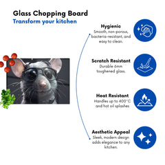 Splashart Rat In Glasses Chopping Board