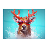 Rudolph With Reed Antlers Chopping Board