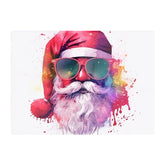 Splashart Santa In Glasses Chopping Board