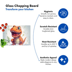 Dino Having A Splash Chopping Board