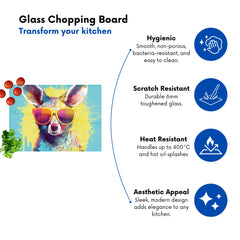 Splashart Wallaby In Glasses Chopping Board