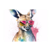 Wallaby In Pink Glasses Chopping Board