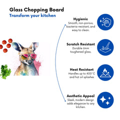 Wallaby In Pink Glasses Chopping Board