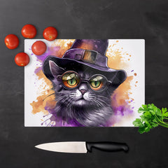 Splashart Longhaired Witches Cat Chopping Board
