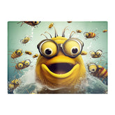 Happy Worm And Bees Splashart Chopping Board