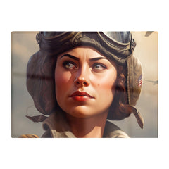 Female Pilot Chopping Board