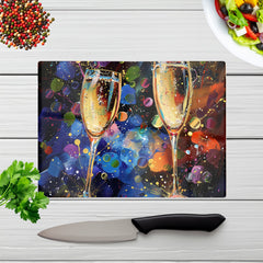 Splashart Champagne Flutes Chopping Board