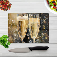 Splashart Bubbly Champagne Flues Chopping Board