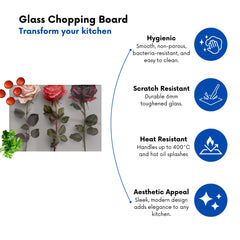 3 Red And Pink Roses Chopping Board