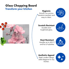 Delicate Pink Flowers Chopping Board