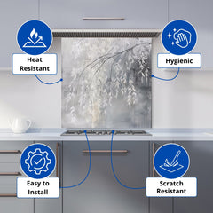 Wintery Tree Kitchen Splashback