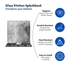 Wintery Tree Kitchen Splashback