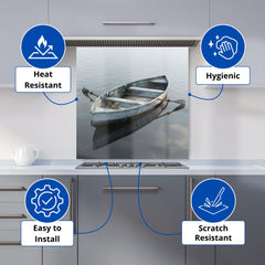 Boat On The Lake Kitchen Splashback