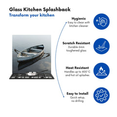 Boat On The Lake Kitchen Splashback