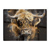 Bronze Splashart Highland Cow Chopping Board