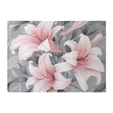 Pink Lilies On Grey Chopping Board