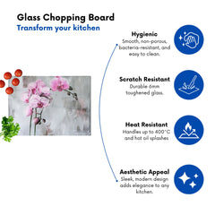 Pink Orchids Chopping Board