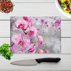 Orchids Splashart Chopping Board