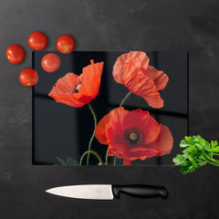 Poppies Chopping Board