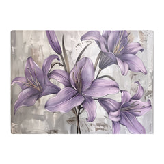 Purple Lilies In Bloom Chopping Board