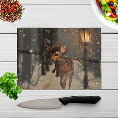 Fawn In A Snowy Scene Chopping Board