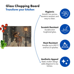 Fawn In A Snowy Scene Chopping Board