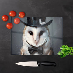 Owl In A Top Hat Chopping Board