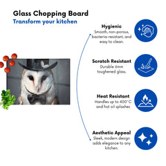 Owl In A Top Hat Chopping Board
