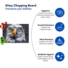 Eagle In Glasses Splashart Chopping Board