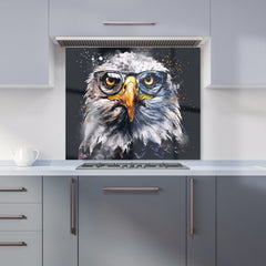 Eagle In Glasses Splashart Kitchen Splashback