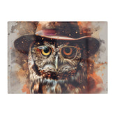 Owl With Hat And Glasses Chopping Board