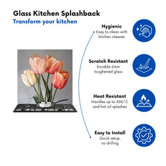 Spring Tulips Kitchen Splashback