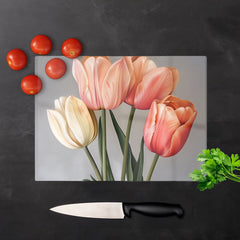 Spring Tulips Chopping Board