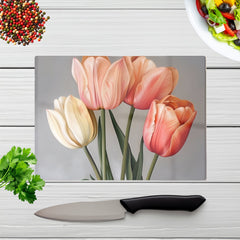 Spring Tulips Chopping Board