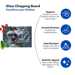 Crocodile In Glasses Splashart Chopping Board