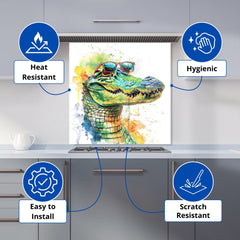 Cool Crocodile Kitchen Splashback