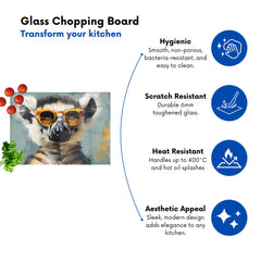 Lemur In Glasses Chopping Board