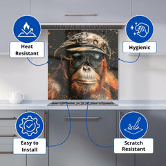 Cool Orangutan Kitchen Splashback