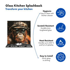 Cool Orangutan Kitchen Splashback