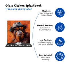 Orangutan In Glasses Kitchen Splashback