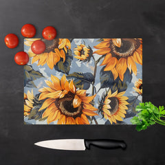 Sunflowers On A Sunny Day Chopping Board