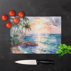 A Peaceful Beach Chopping Board