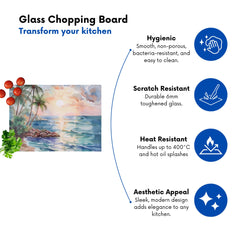 A Peaceful Beach Chopping Board