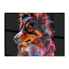 Colorful Collie Dreams Chopping Board