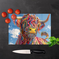 Twisted Colors Of The Bull Chopping Board