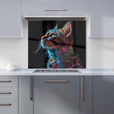 Electric Cat Whiskers Kitchen Splashback