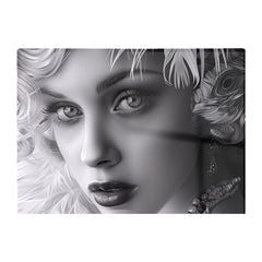 Glamorous Monochrome Diva Chopping Board