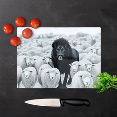 Lion Amidst The Flock Chopping Board