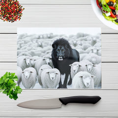 Lion Amidst The Flock Chopping Board