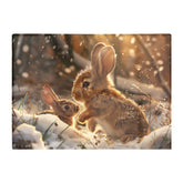 Winter Woodland Rabbits Chopping Board